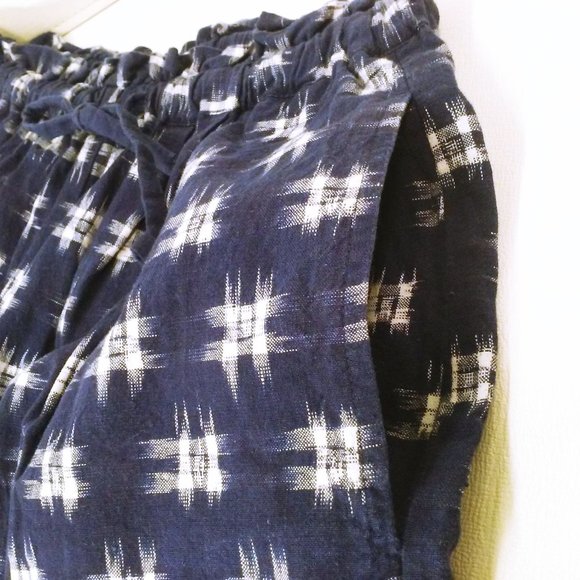 Vintage 90s Carole Little Sport Ikat Shorts Ladies-6 Pockets Drawstring Navy - Picture 5 of 9